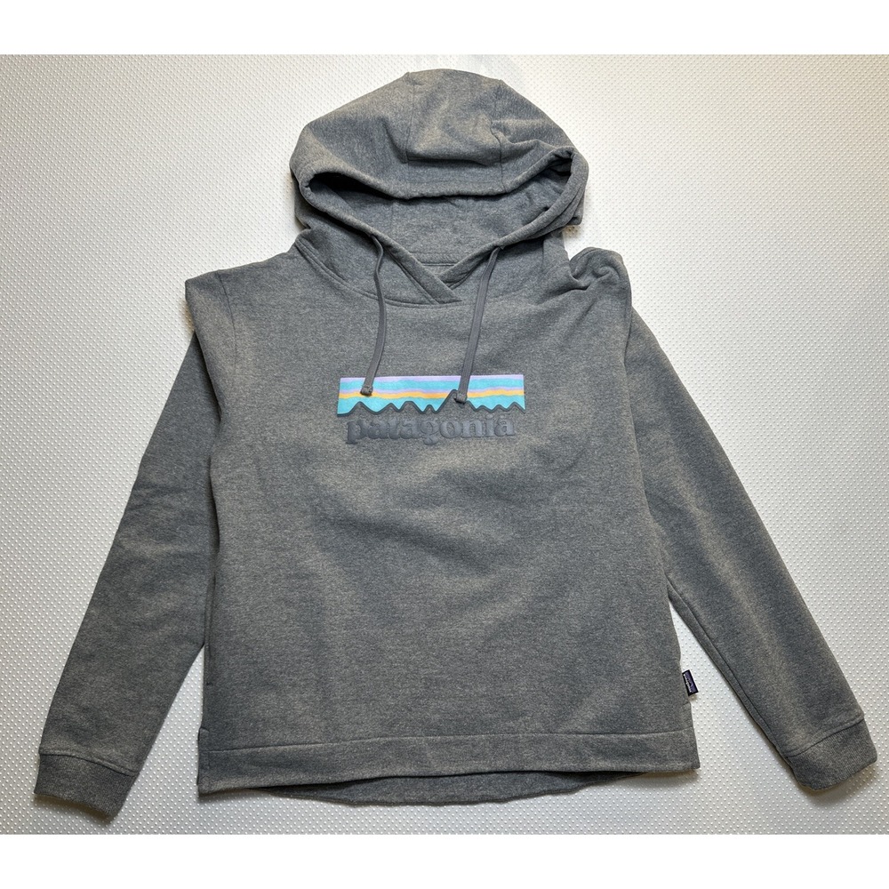 Patagonia Women's Medium Uprisal Hoody Hoodie‎ Pastel P-6 Logo Grey